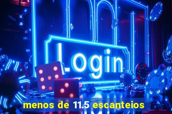 menos de 11.5 escanteios