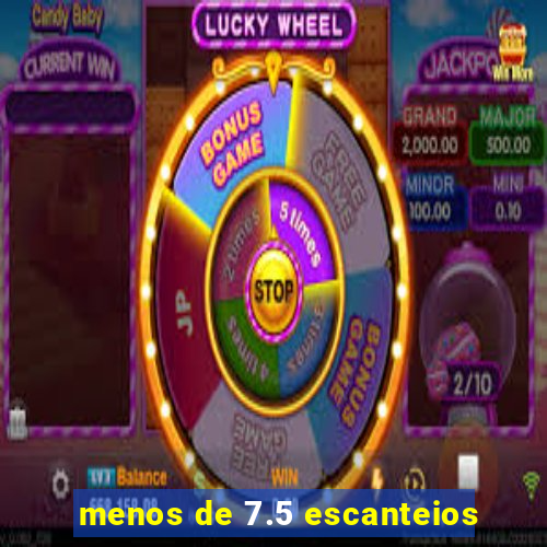 menos de 7.5 escanteios