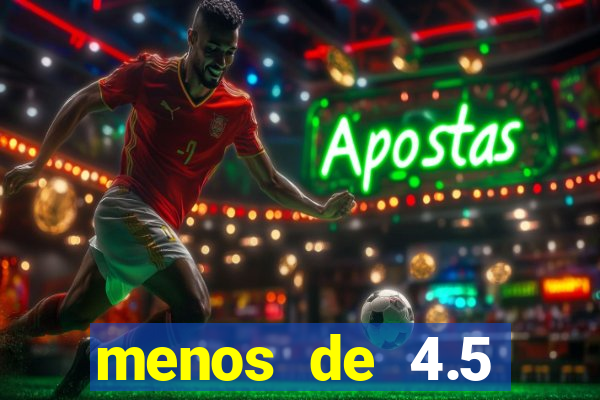 menos de 4.5 escanteios o que significa