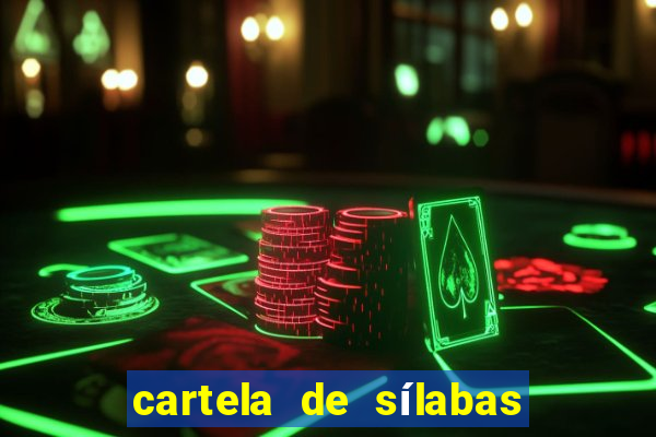 cartela de sílabas para imprimir