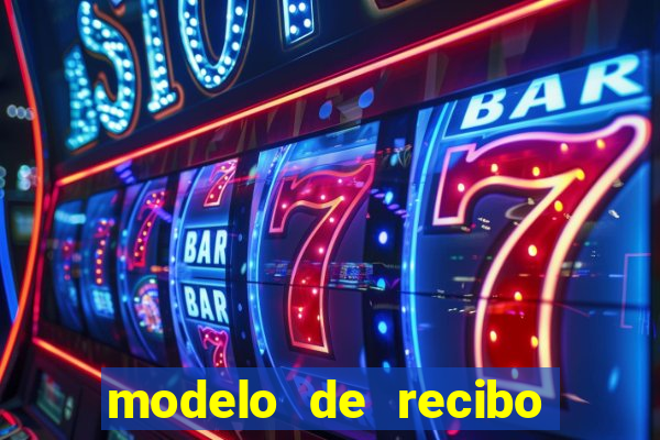 modelo de recibo de pagamento word