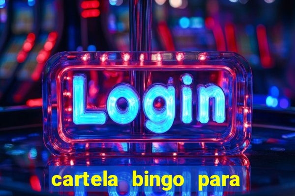 cartela bingo para cha de cozinha imprimir gratis