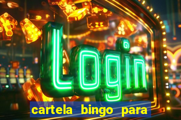 cartela bingo para cha de cozinha imprimir gratis