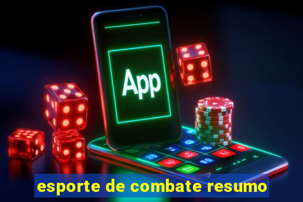 esporte de combate resumo