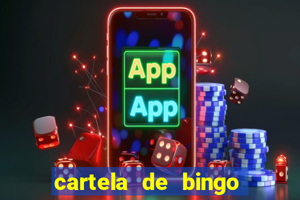 cartela de bingo pra imprimir
