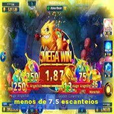 menos de 7.5 escanteios