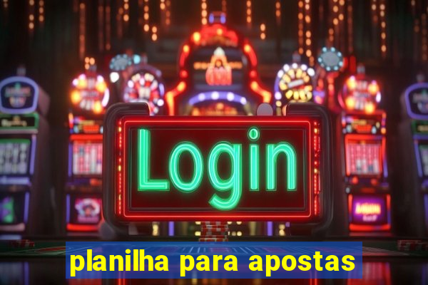 planilha para apostas
