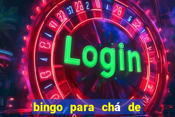 bingo para chá de bebê para imprimir grátis