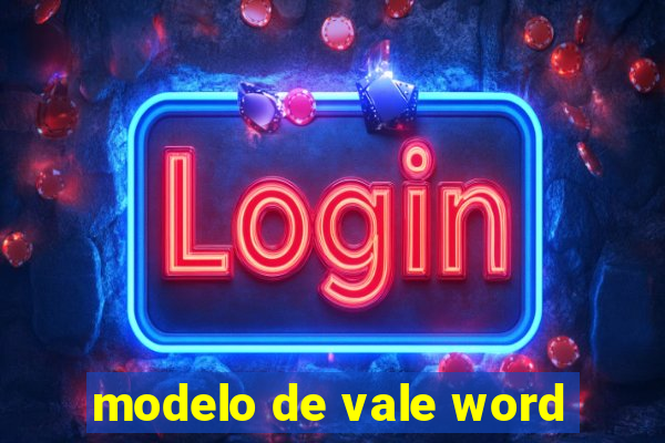 modelo de vale word