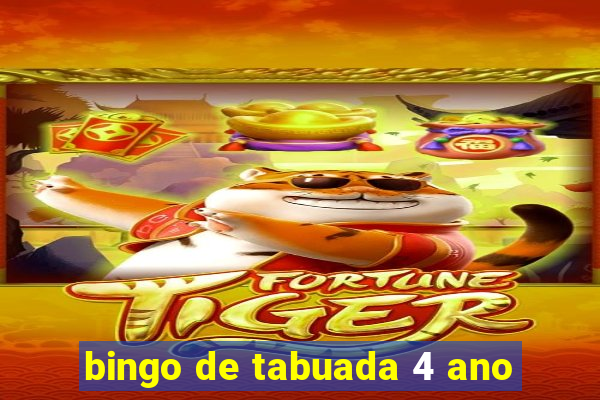 bingo de tabuada 4 ano