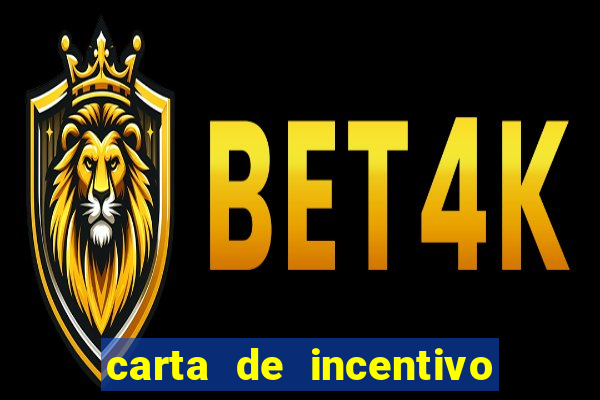 carta de incentivo para alunos
