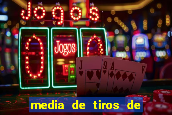 media de tiros de meta por jogo