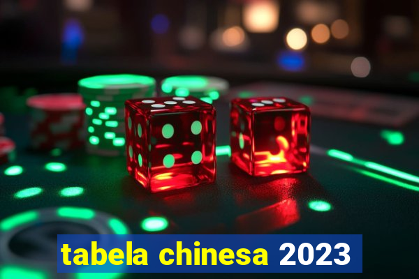 tabela chinesa 2023