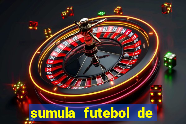sumula futebol de campo word