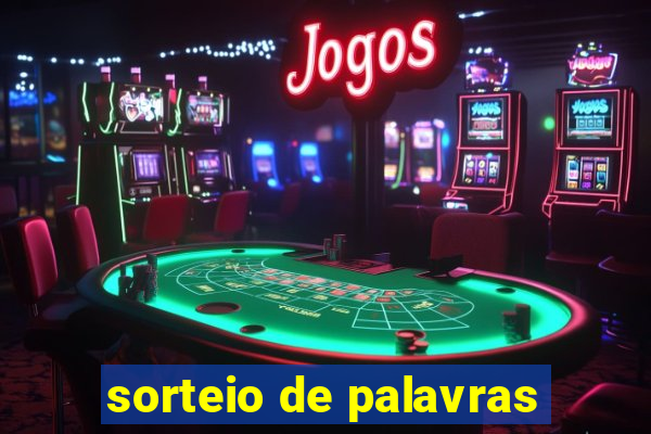 sorteio de palavras