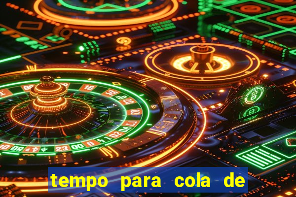 tempo para cola de cano secar