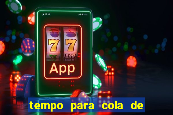 tempo para cola de cano secar