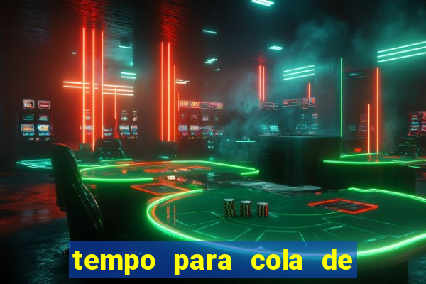 tempo para cola de cano secar