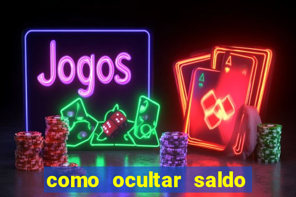 como ocultar saldo na betfair