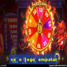 se o jogo empatar hoje quem ganha