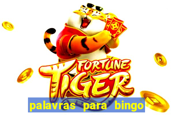 palavras para bingo de cha de lingerie