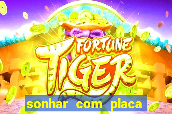 sonhar com placa de carro