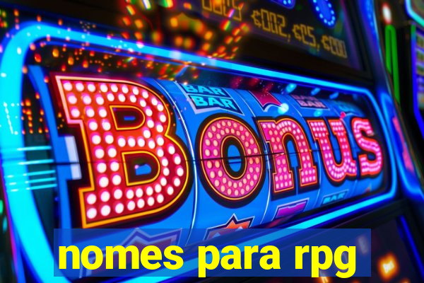 nomes para rpg