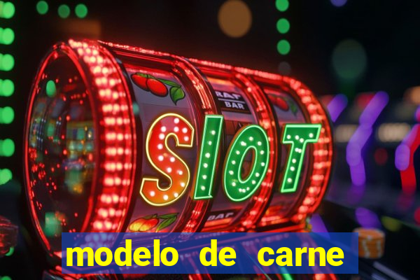 modelo de carne para pagamento