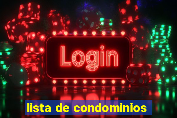 lista de condominios