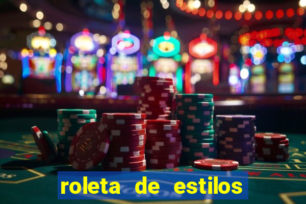 roleta de estilos de roupas