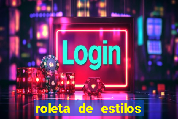 roleta de estilos de roupas