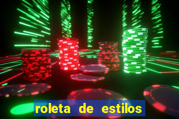 roleta de estilos de roupas