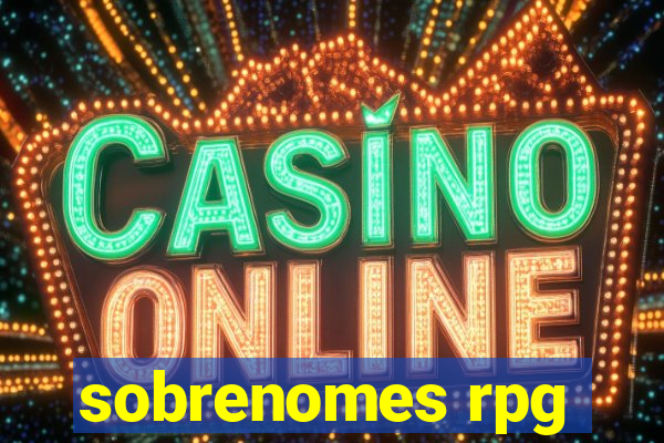 sobrenomes rpg