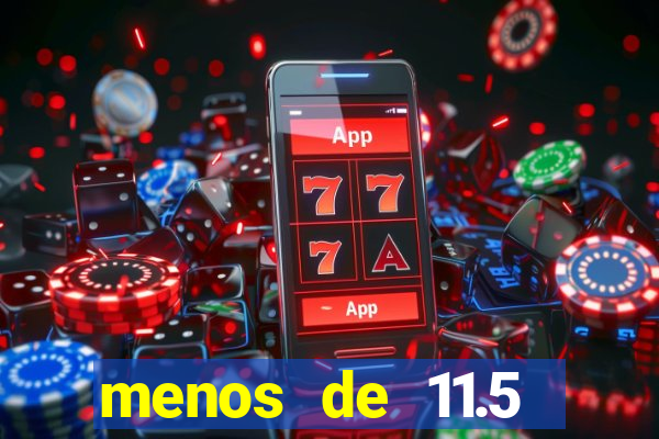 menos de 11.5 escanteios o que significa
