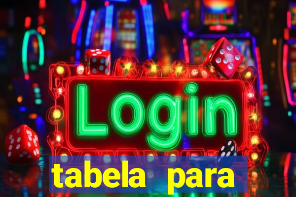 tabela para misturar cores