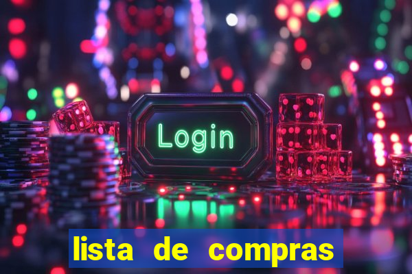 lista de compras mensal para 2 pessoas
