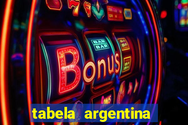 tabela argentina torneo betano