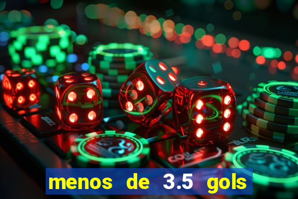 menos de 3.5 gols o que significa