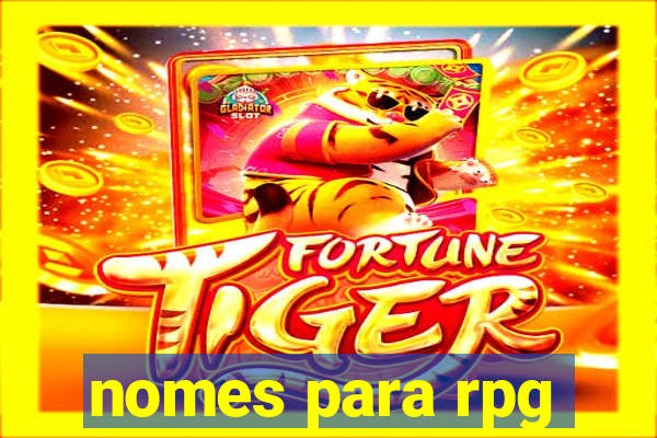 nomes para rpg