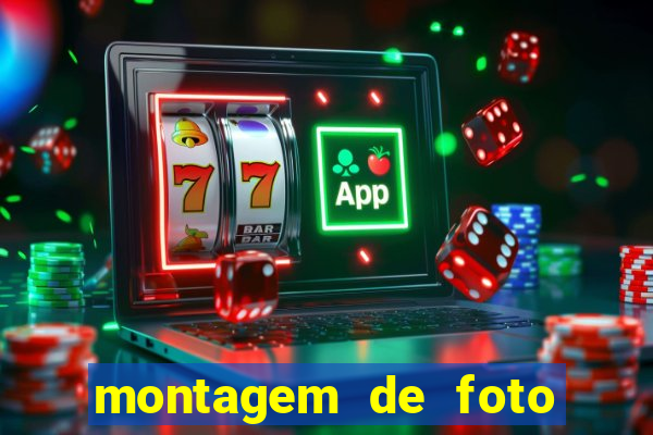 montagem de foto com camisa de time de futebol