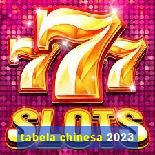 tabela chinesa 2023