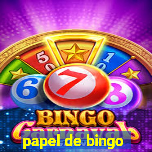 papel de bingo