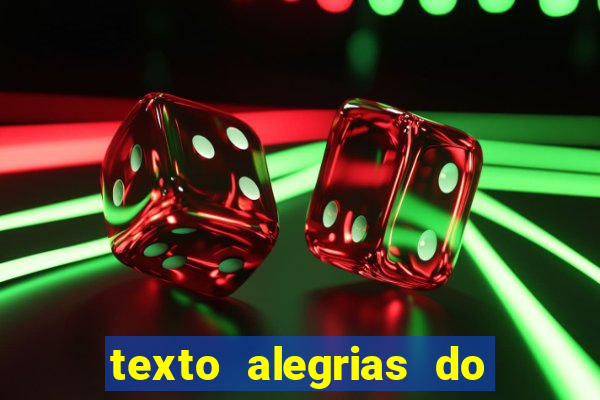 texto alegrias do natal com interpretação e gabarito