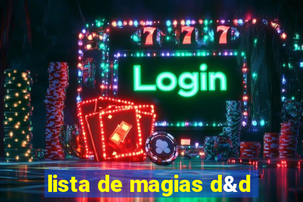 lista de magias d&d