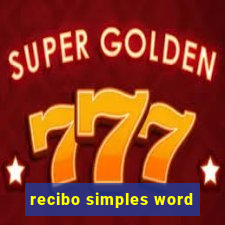 recibo simples word