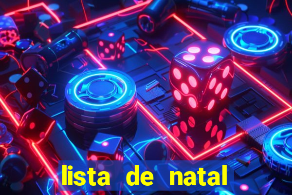 lista de natal para imprimir